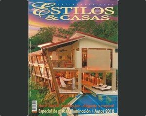 estilos & casas magazine with a house on the cover