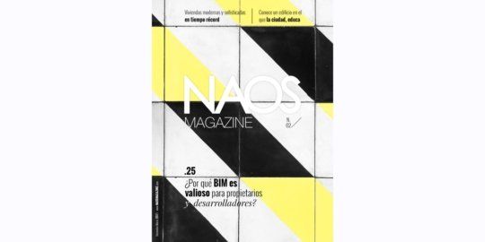 a black and yellow poster for naos magazine