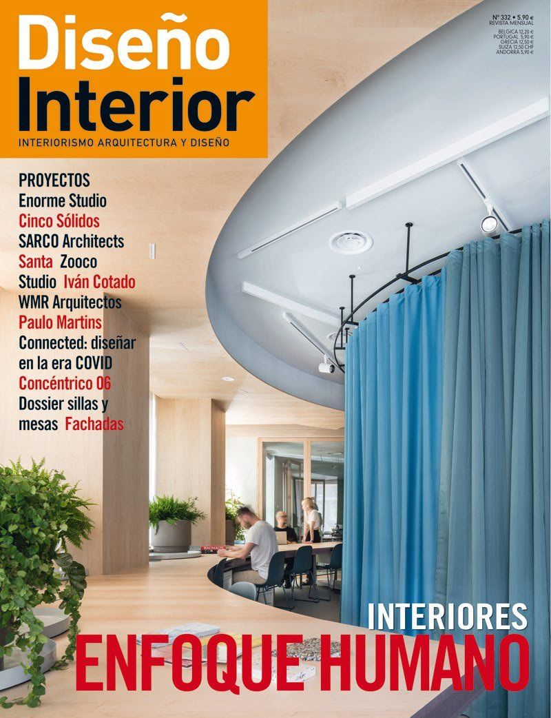the cover of a magazine called diseno interior