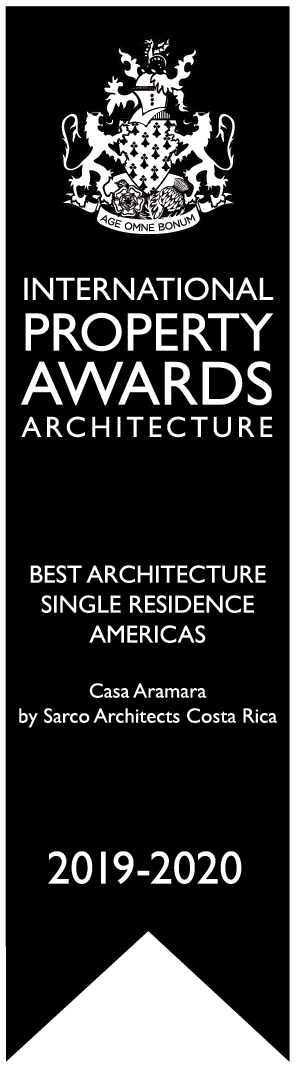 a black banner with the words international property awards on it