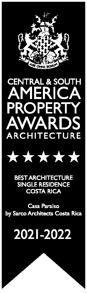 a black and white banner for the central and south america property awards