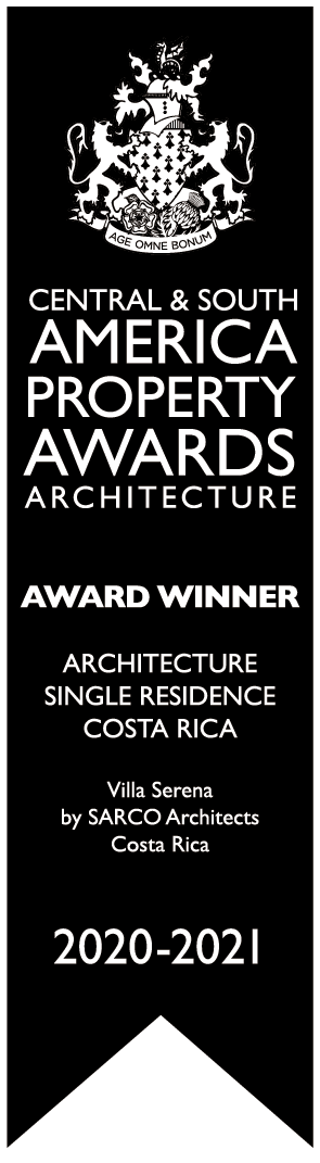 a black banner that says america property awards architecture award winner