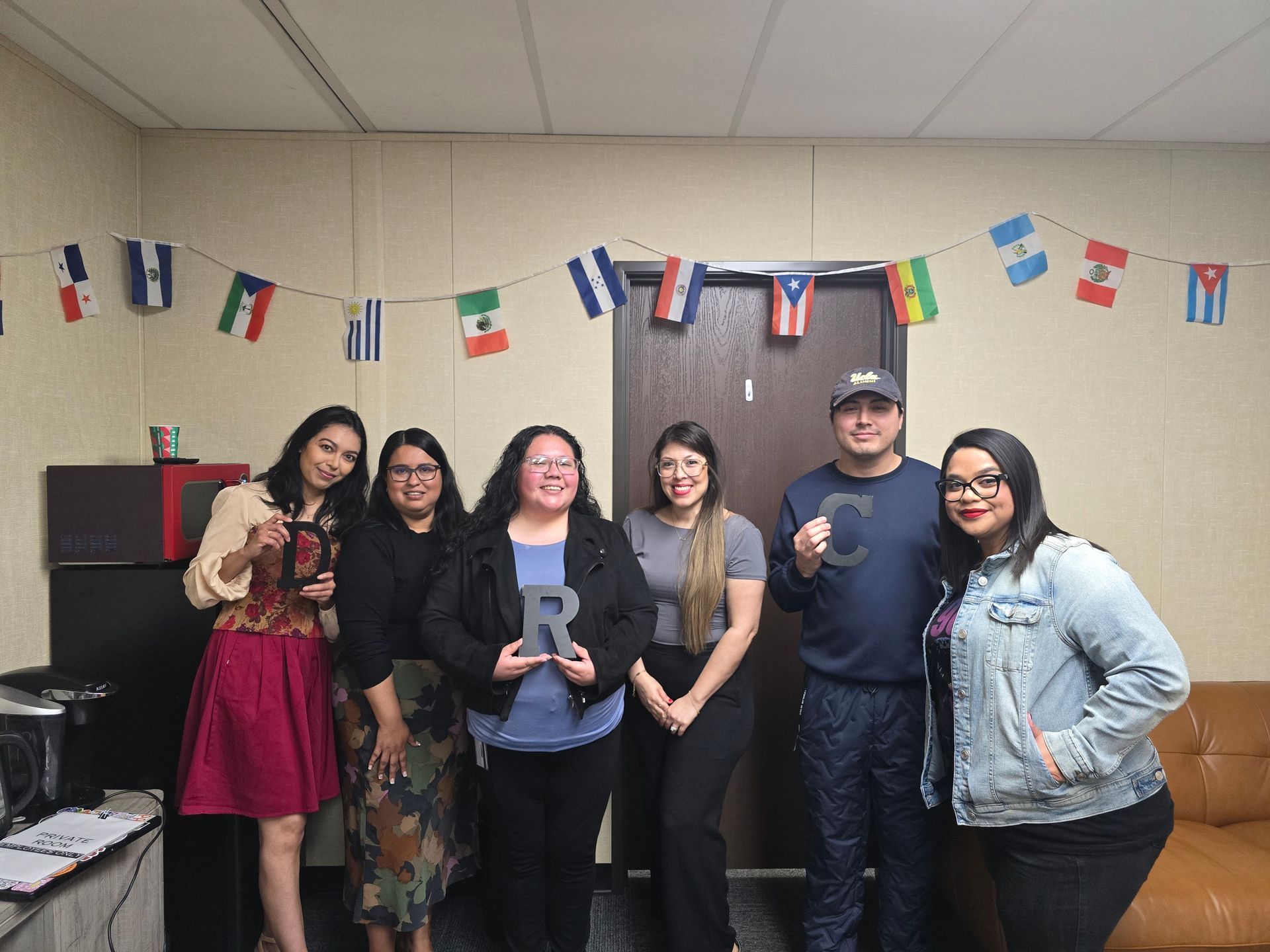 Group of people posing with an 