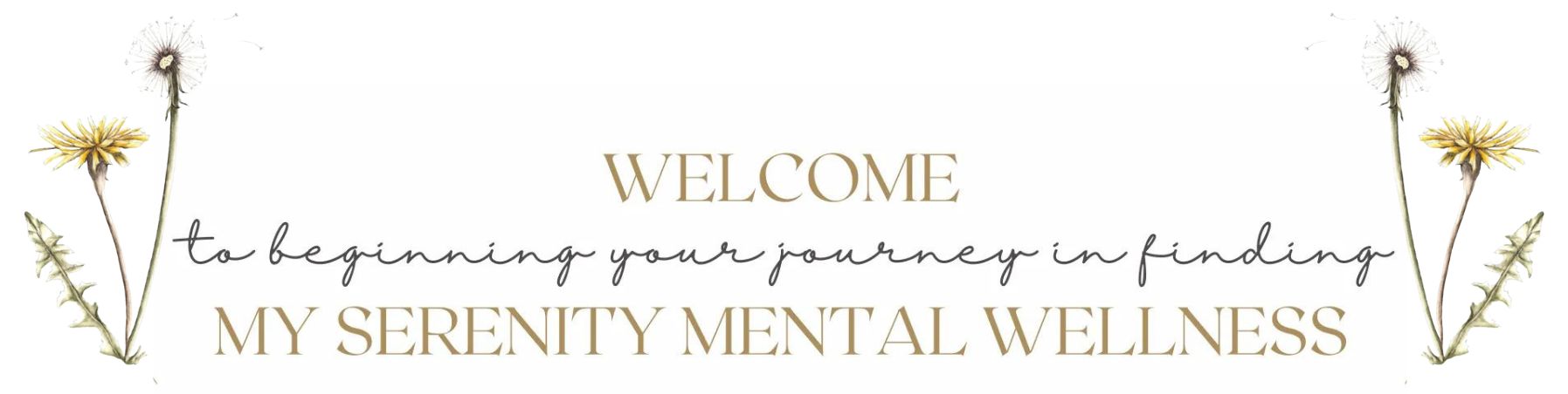 A sign that says welcome to my serenity mental wellness