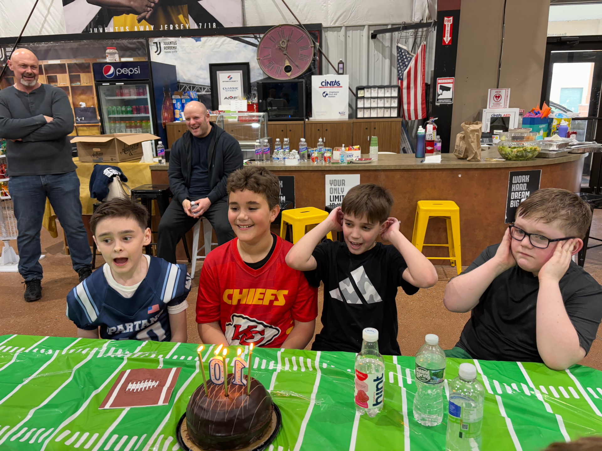 Indoor sports birthday party in Sparta NJ at The Fieldhouse Club, hosted by Unique Parties by Katie.