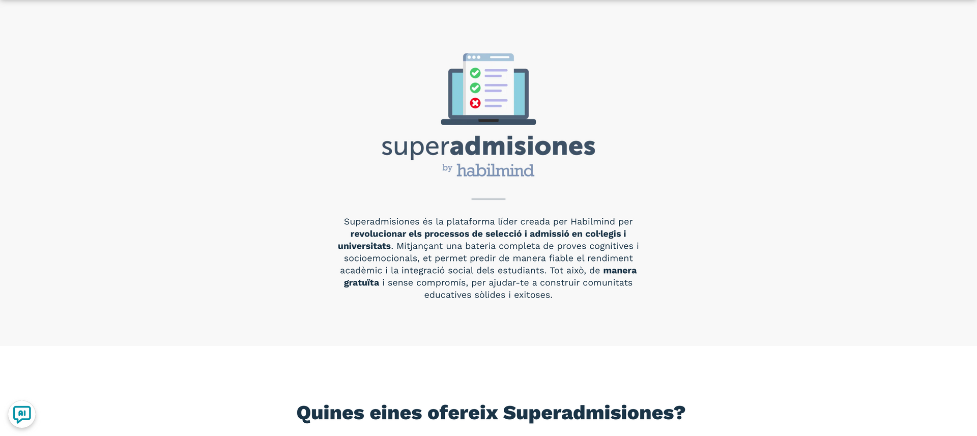 Superadmisiones pantalla