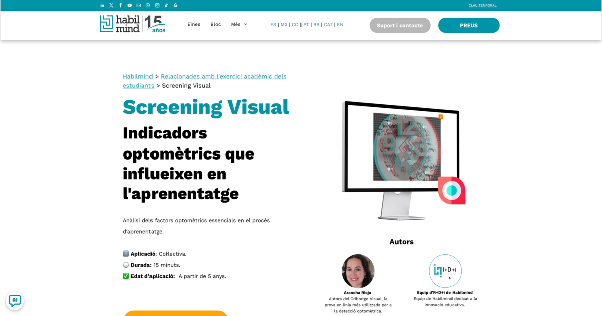 Screening visual (indicadors optomètrics)