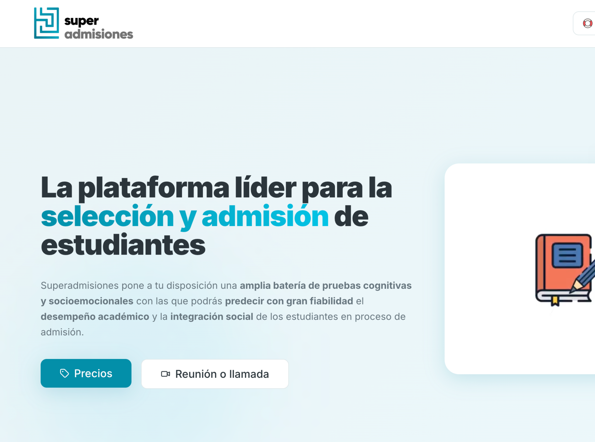 Superadmisiones pantalla