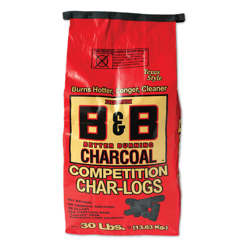 30lb bag of B&B Competition Char-Logs Charcoal
