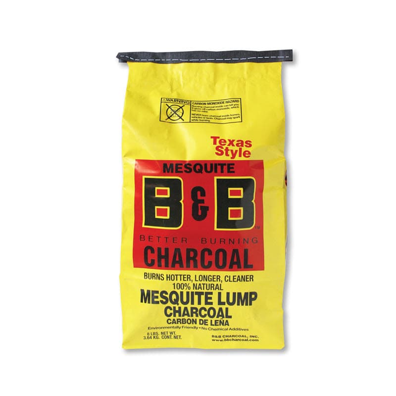 8lb bag B&B Mesquite Lump Charcoal