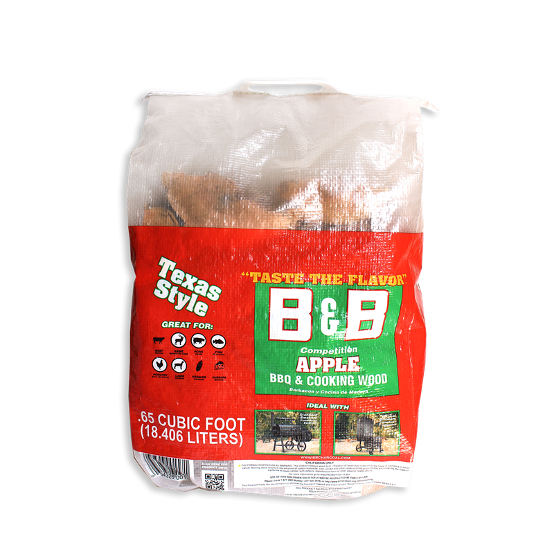 1 cubic foot bag of B&B Apple BBQ & Cooking Wood