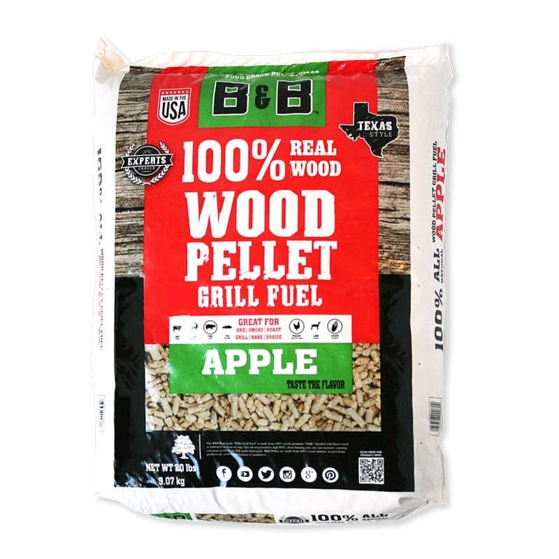 Bag of B&B Apple Wood Pellets. 