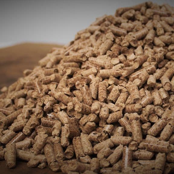 Closeup of pellets in a pile