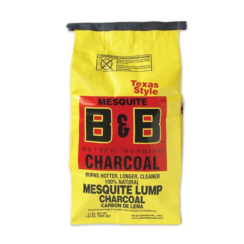 8lb bag B&B Mesquite Lump Charcoal