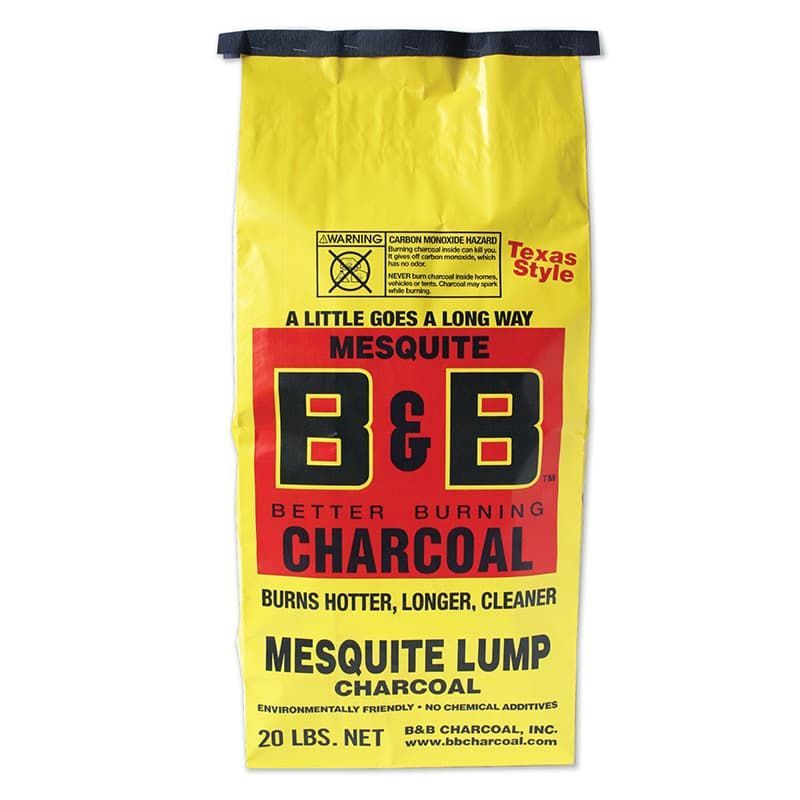 Bag of B&B 20lb Mesquite Lump Charcoal
