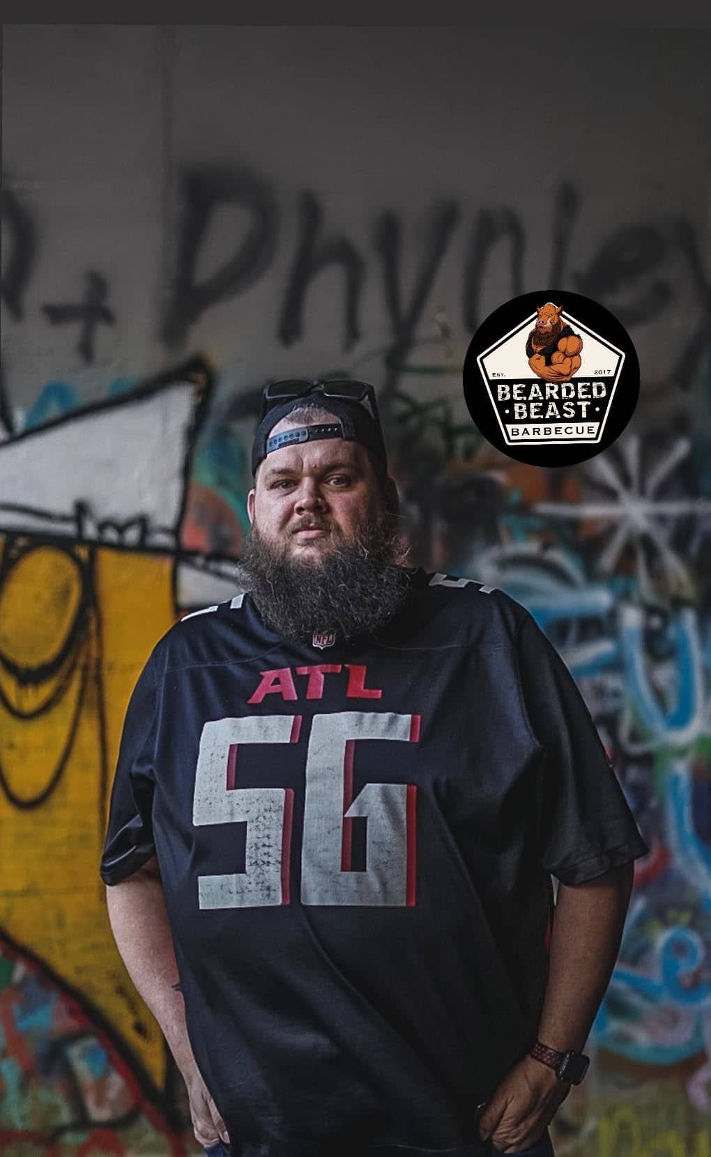 B&B Team Member Eric Stuart pitmaster of BEARDEDBEASTBBQ