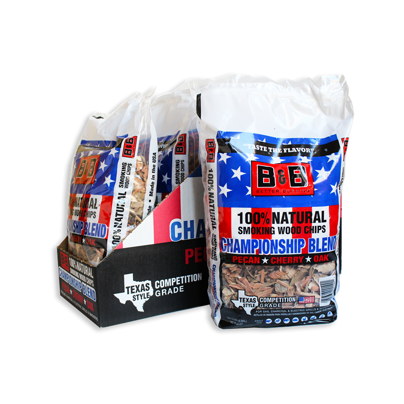 180 cubic inch bag of B&B Championship Blend Smoking Wood Chips