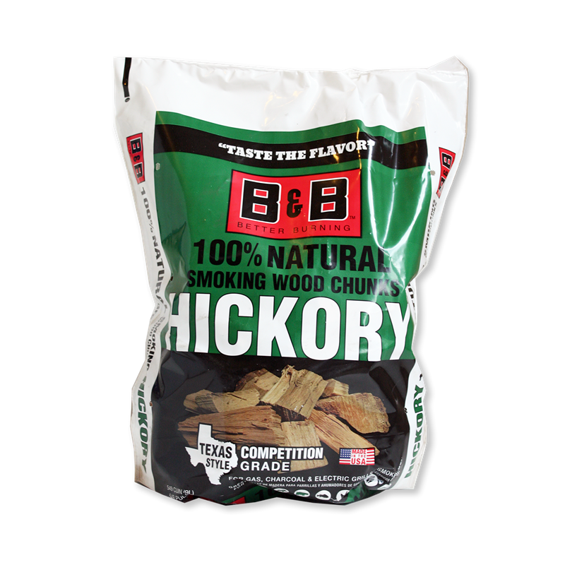 549 cubic inch bag of B&B Hickory Smoking Wood Chunks