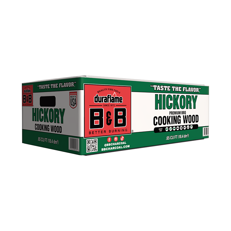 .65 cubic foot box of B&B Hickory BBQ & Cooking Wood