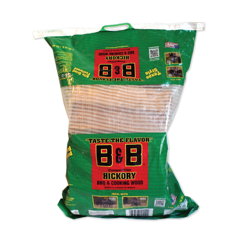 1 cubic foot bag of B&B Hickory BBQ & Cooking Wood