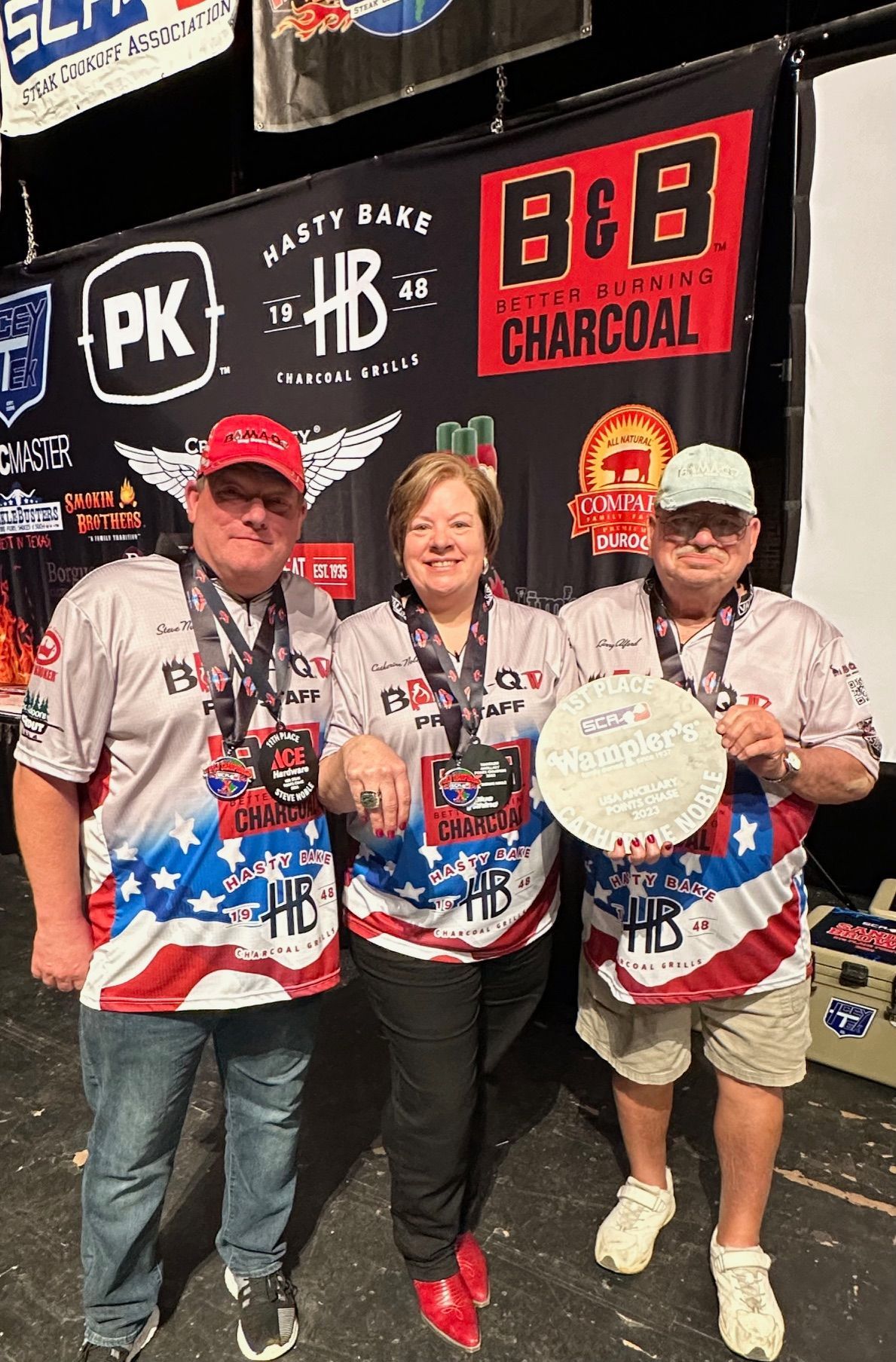 B&B Team Members Steve and Catherine Noble Pitmasters of 716 South BBQ team