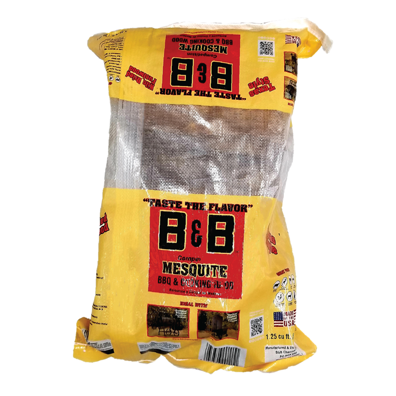 1.25 cubic foot bag of B&B Mesquite BBQ & Cooking Wood