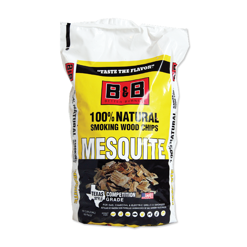180 cubic inch bag of B&B Mesquite Smoking Wood Chips