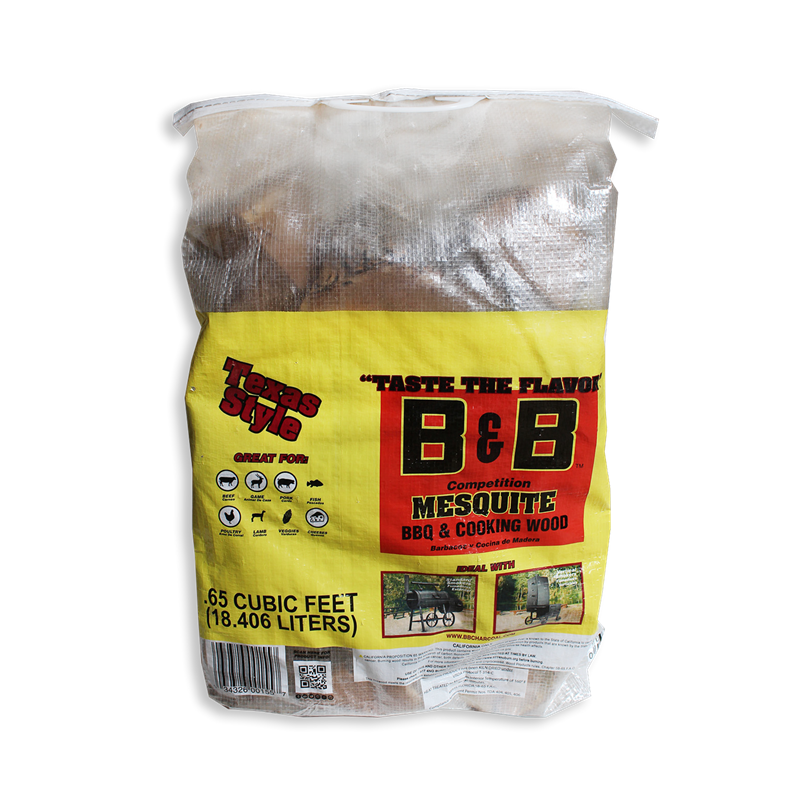 .65 cubic foot bag of B&B Mesquite BBQ & Cooking Wood