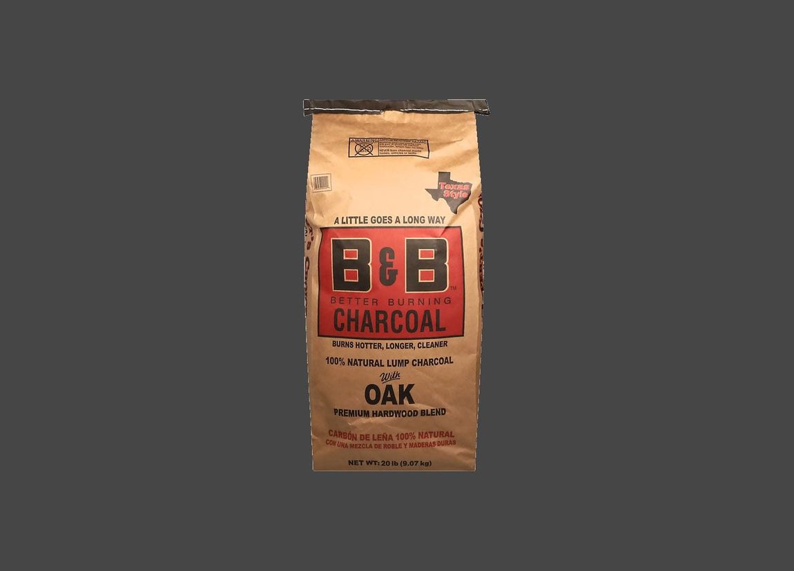 20lb bag of B&B Oak Lump Charcoal