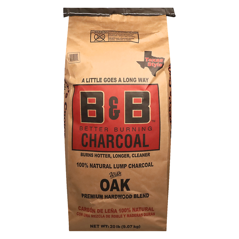 20lb Bag of B&B Oak Lump Charcoal
