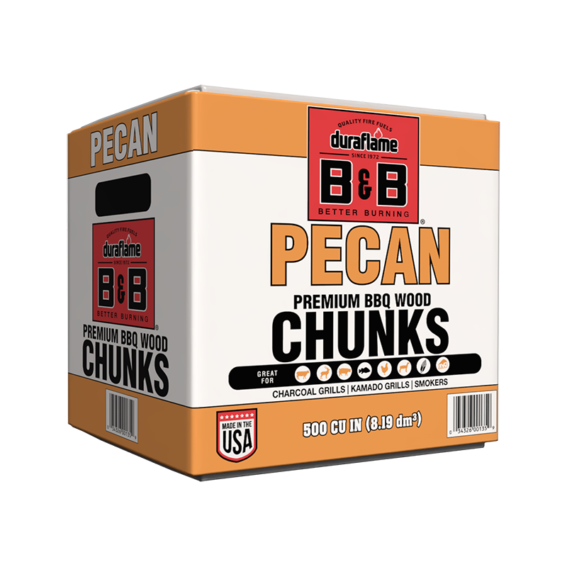 500 cubic inch box of B&B Pecan Smoking Wood Chunks, pecan wood for smoking