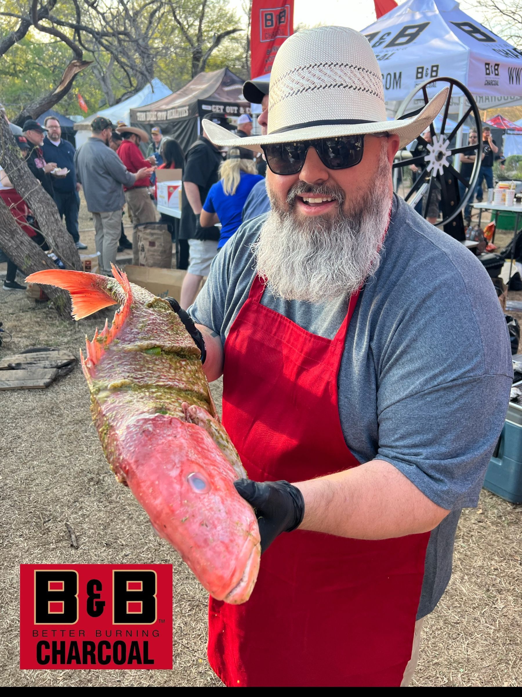 B&B Team Member Ashley Henson pitmaster of Faith & Fires Cooking Crew