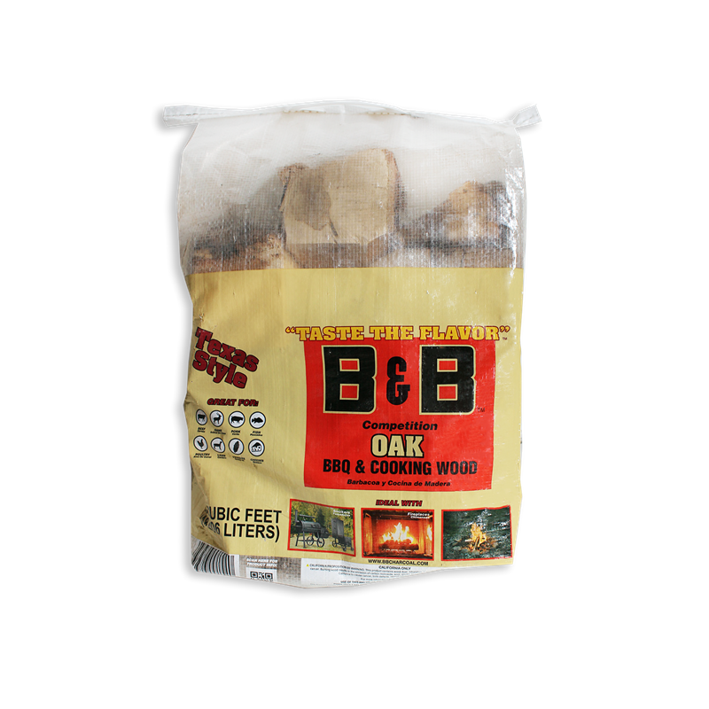 .65 cubic foot bag of B&B Post Oak BBQ & Cooking Wood