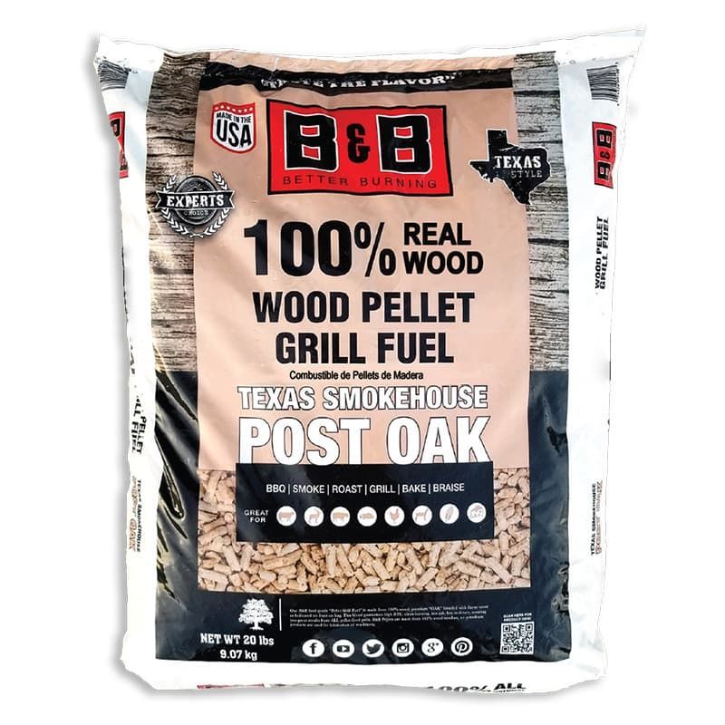 20 lb bag of B&B Post Oak wood Pellets, post oak pellets
