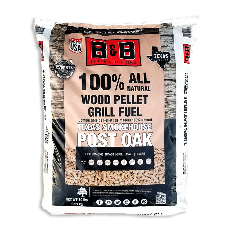 20 lb bag of B&B Post Oak Pellets