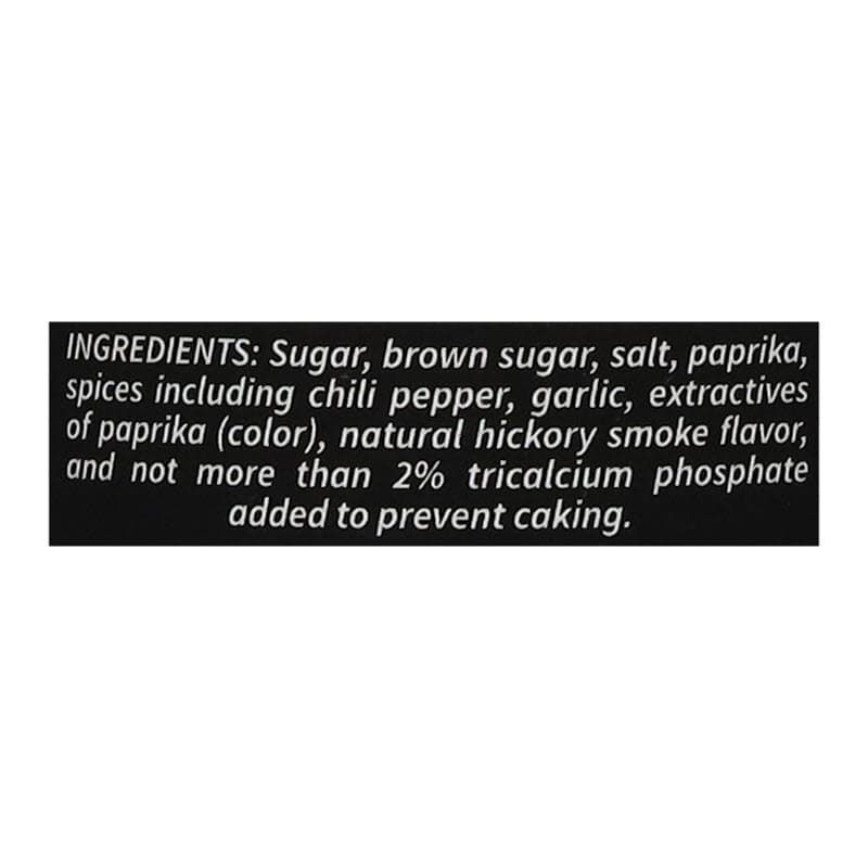 B&B Texas Swine Shaker pork rub list of seasoning and ingredients, including spices