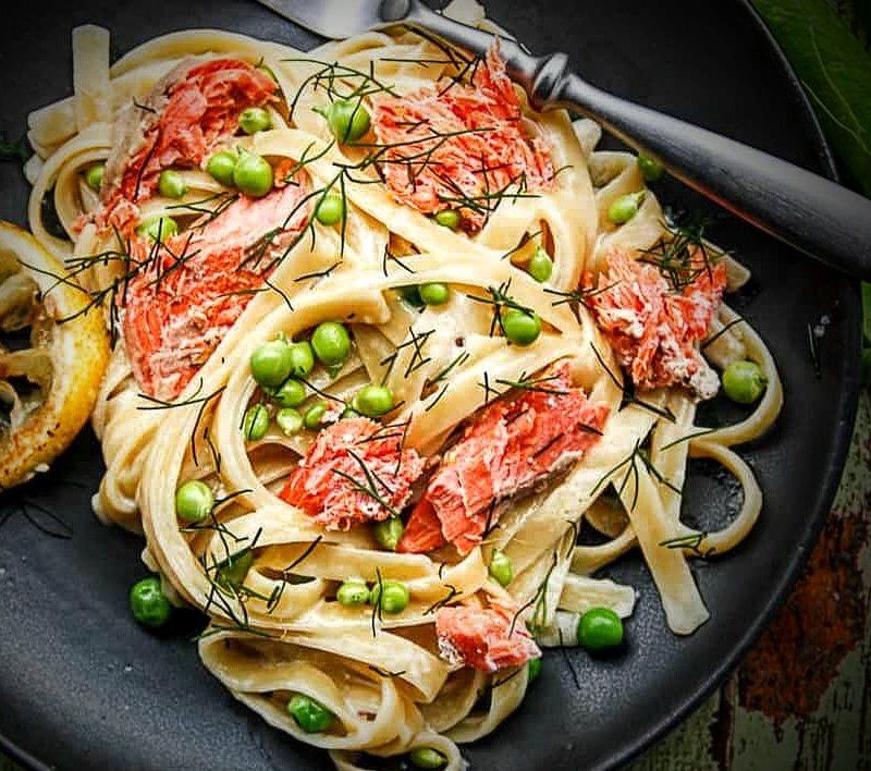 Smoked Salmon Fettucine Alfredo Recipe | B&B Charcoal