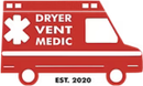 The logo for dryer vent medic is a red ambulance with a white star of life on the side.