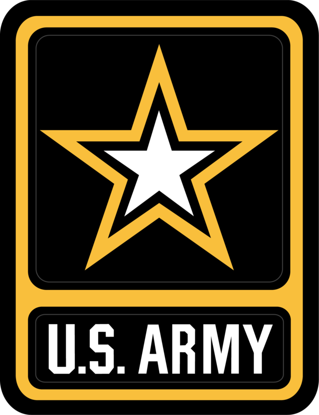 The logo for the u.s. army has a star on it.