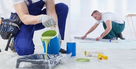 Interior Re-Painting — Two painters at work in  Carson City, NV