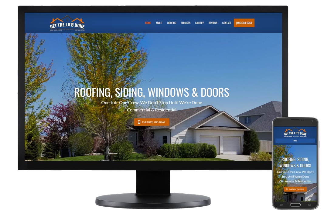 Get The job Done Roofing - Website Design For Contractors