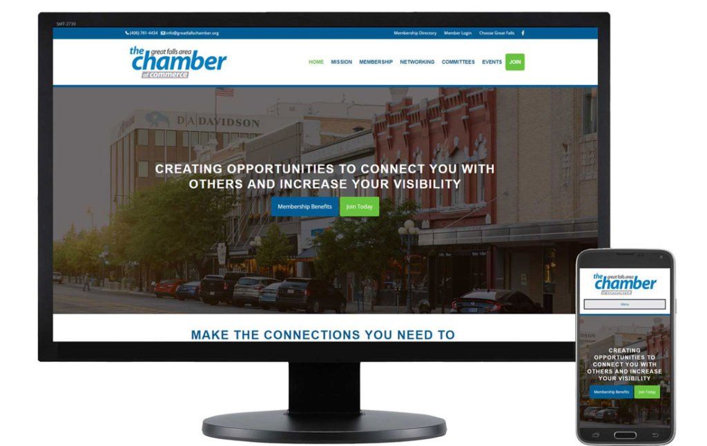 Great Falls Area Chamber Of Commerce Website Design