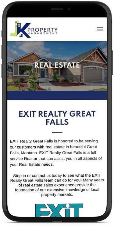 Real Estate Website Design Mobile Mockup