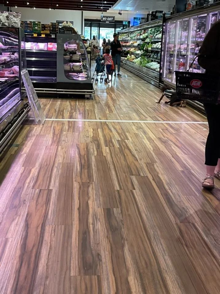 Grocery Store Aisle With Wooden-look Flooring — Ozwide Flooring In Ciccone, NT