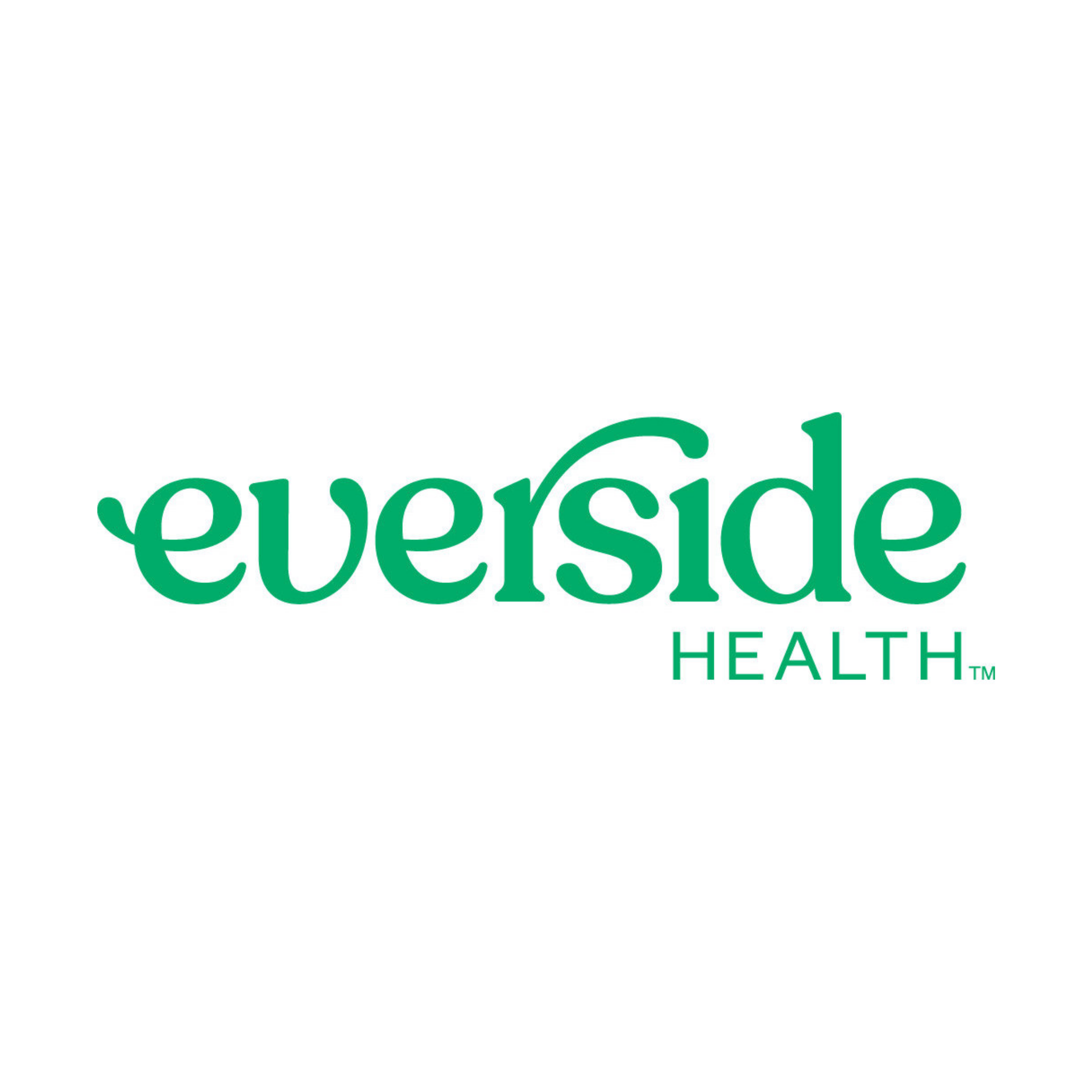 The everside health logo is green and white on a white background.