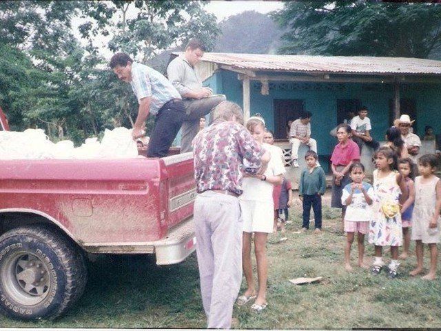 Julio distributing our Mission of Love Aid to the communities of Honduras.