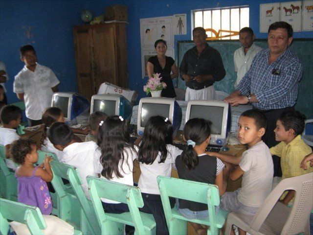 Computers that were donated from Immaculate Heart of Mary School in Austintown, Ohio now In use in nine schools in Honduras.