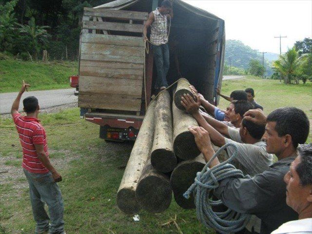 Honduran community about to have electric service installed by hand, literally.