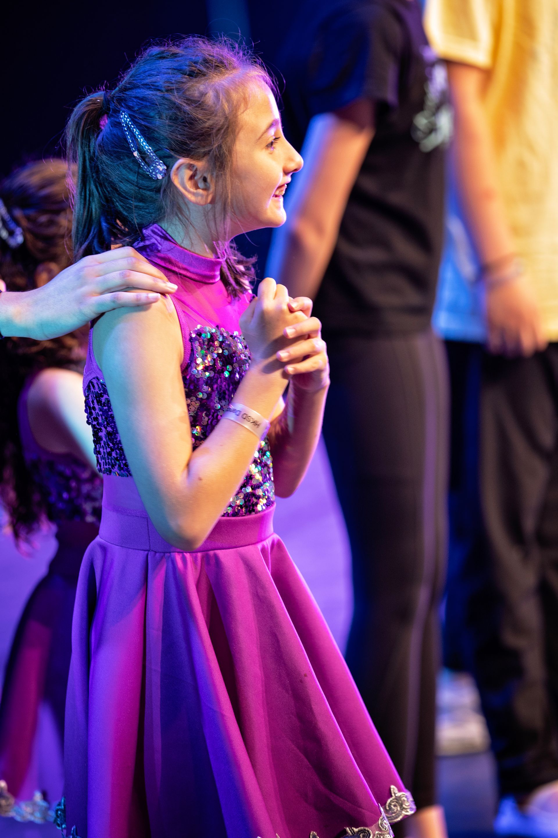 Happy dancer on stage