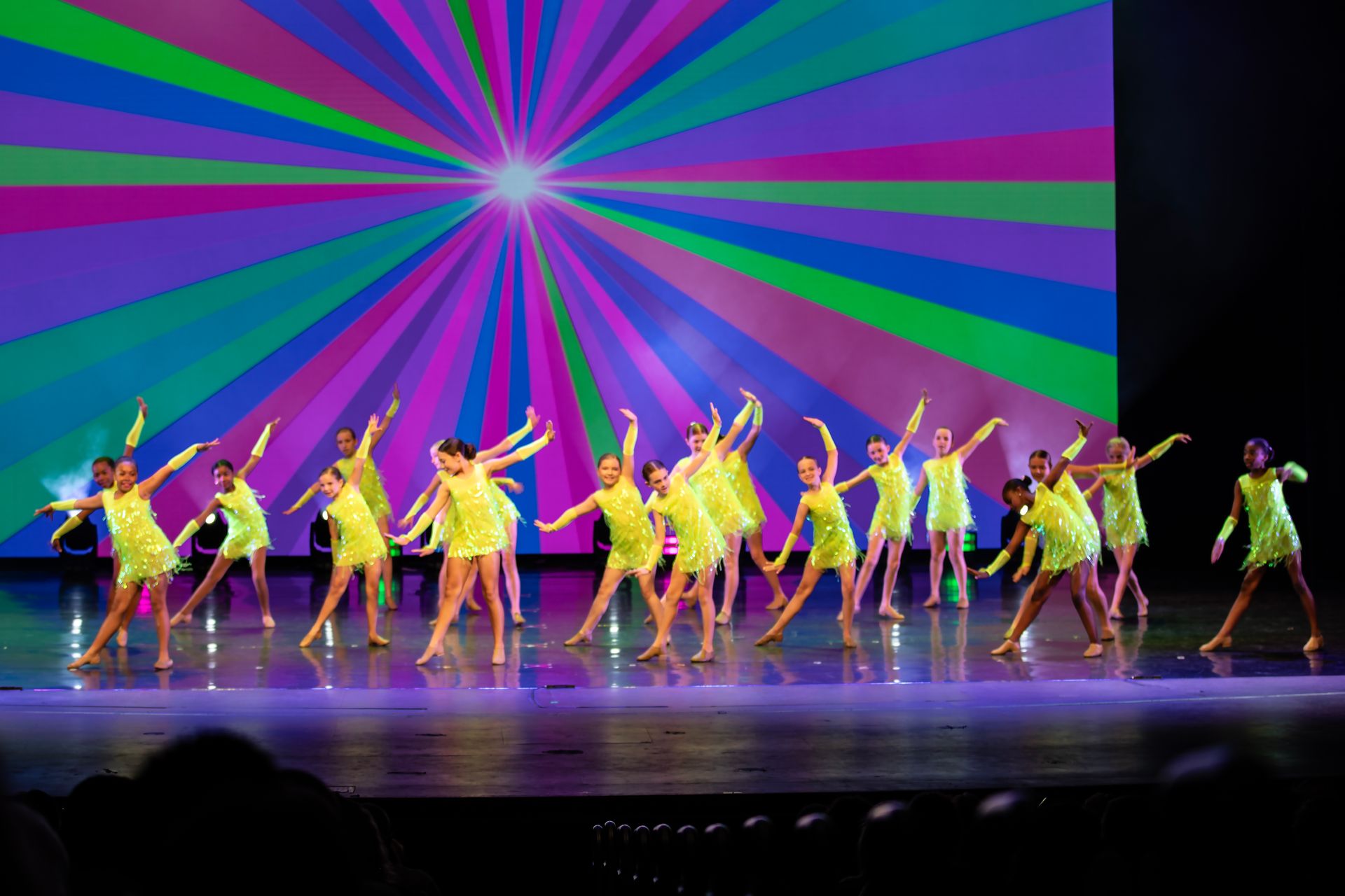 Young jazz dancers at the 2025 dance showcase